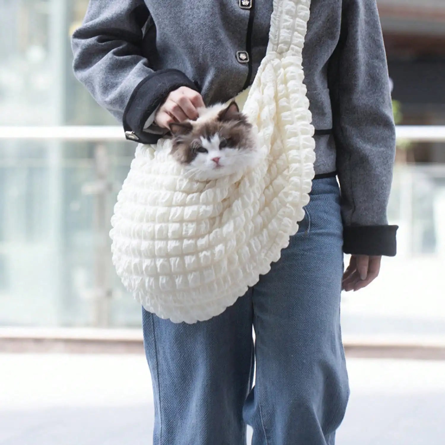 Pet Outing Portable Bag Dog Backpack Breathable Pet Body Fixing Bag Suitable for Small Dogs Daily Use Walking Travel Outdoor