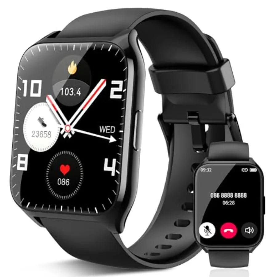 Smart Watch for Men Women Answer Make Calls 1.85 HD Touch Screen Fitness Watch with Sleep Heart Rate Monitor 112 Sports Modes I