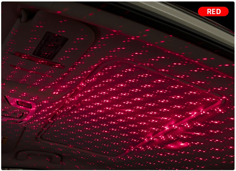 LED Starry Sky Lamp Car Laser Star Roof Light 5V USB Powered Galaxy Star Atmosphere Light Projector Lamp For Room Ceiling Decor